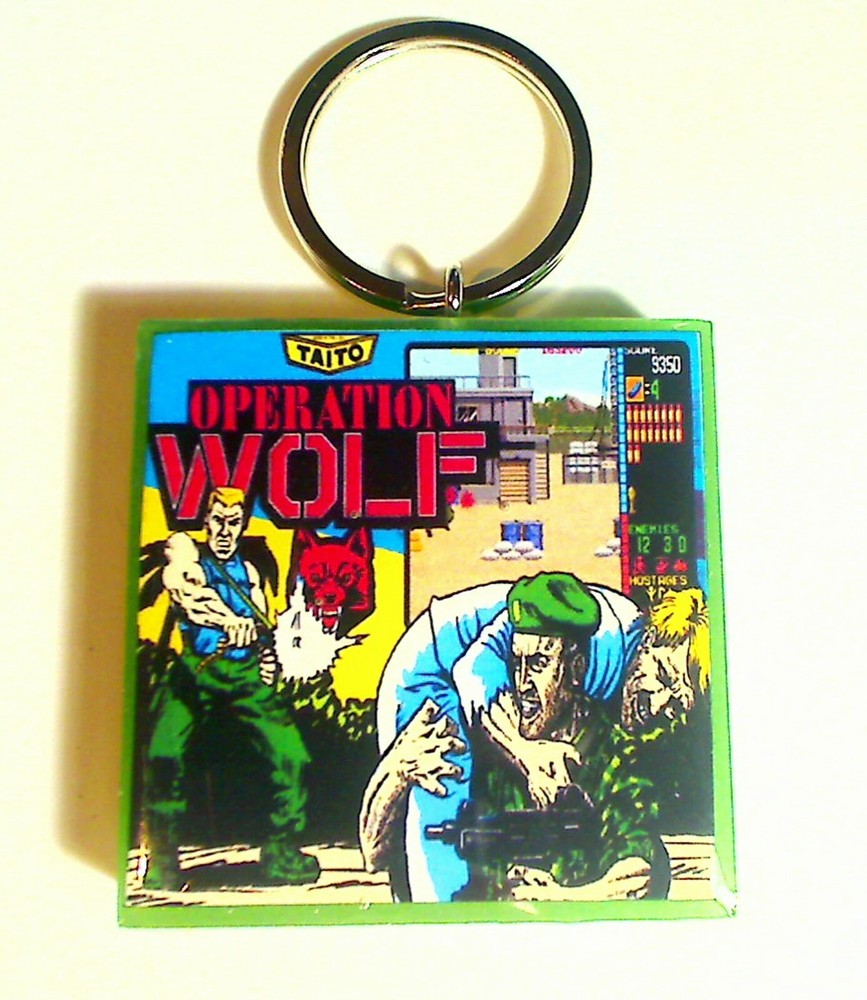 Operation Wolf  Arcade Coin Door accessory Keychain