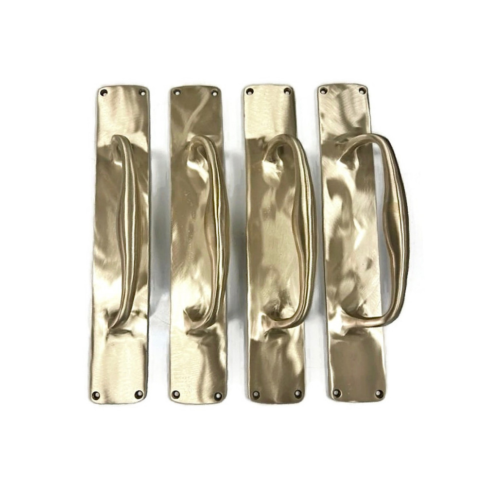 4 PCS 12" x 2" barn door grab Solid Brass Large plain Handle 30cm Pull heavy PUB