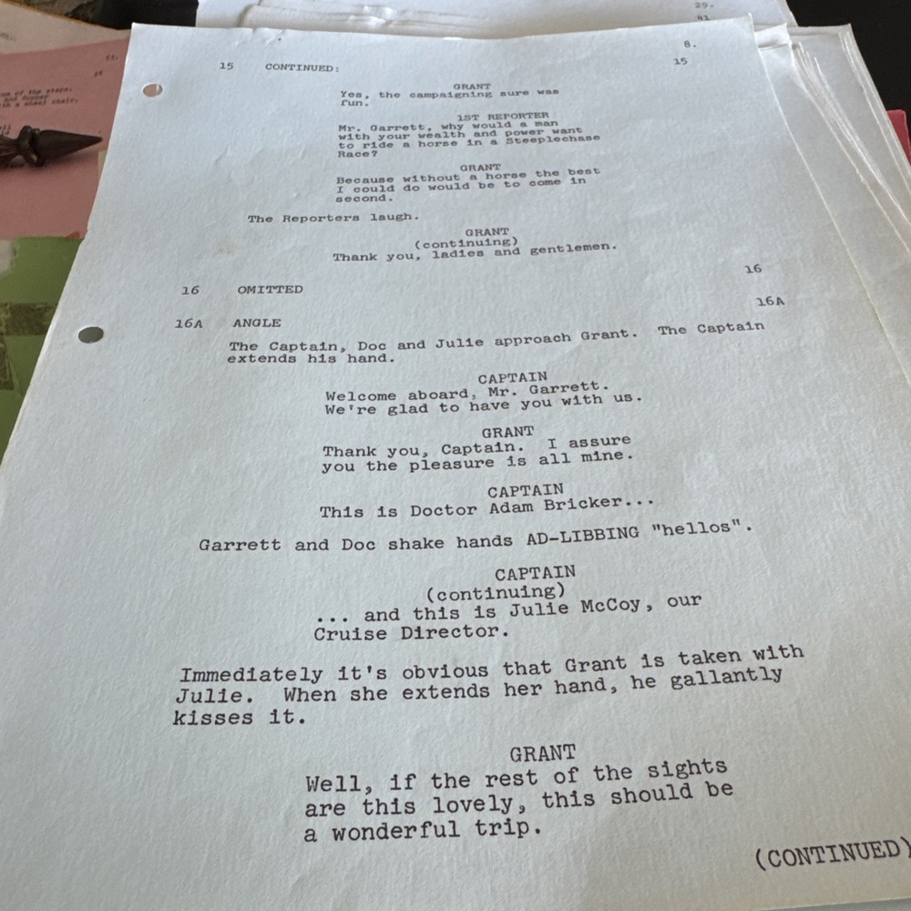 “THE LOVE BOAT” show script K-80