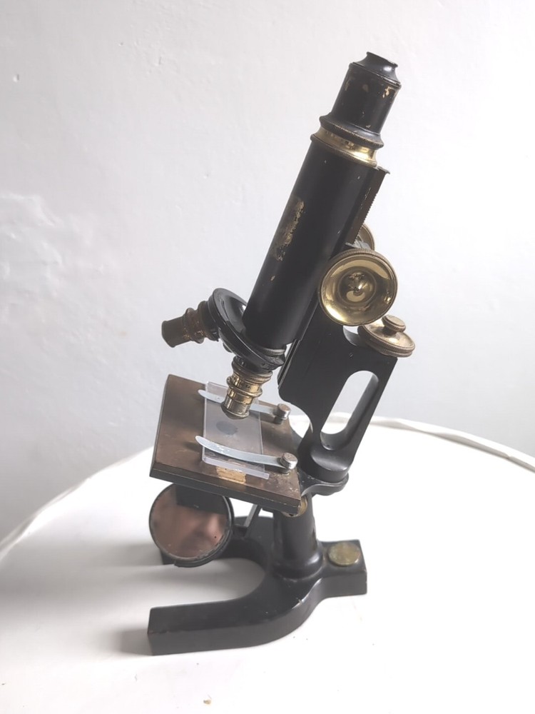 Antique 1907 Bausch & Lomb Jug Handle Microscope
