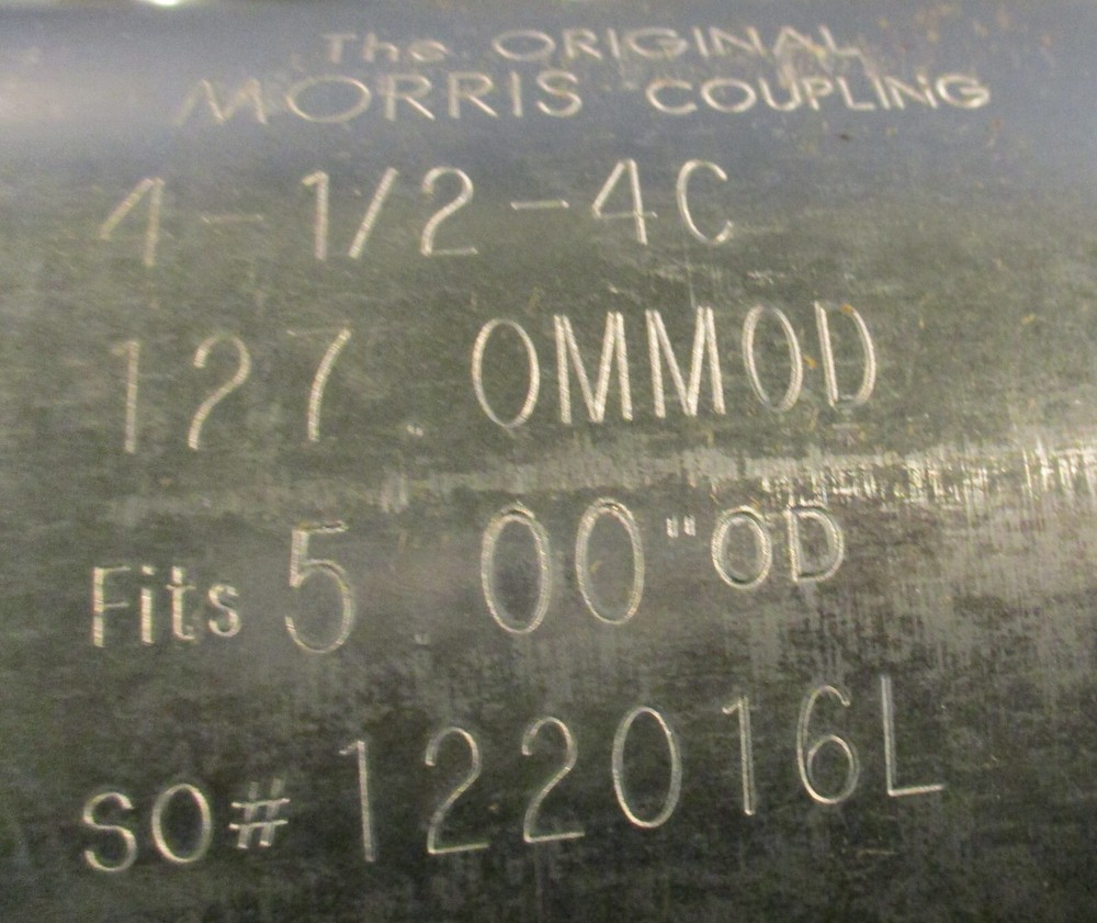 Morris Couplings 4-1/2-4C Compression Coupling Fits 5" OD 127 0MM0D
