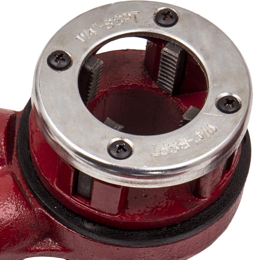 Pipe Threader Ratchet Die Bar Head Handle Tool Kit 1/4'' 3/4'' Pipe Threading