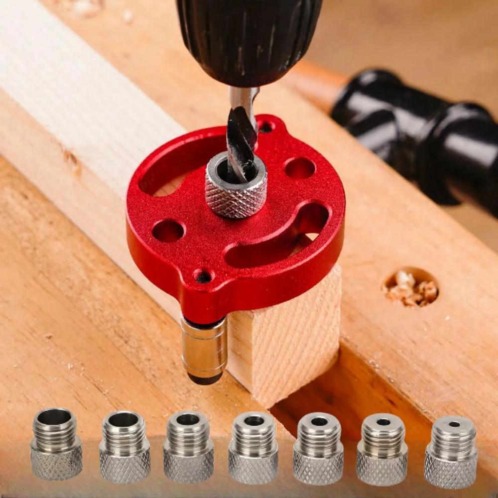 Vertical Doweling Jig Self Centering Drill Guide Woodworking Straight Hole Tool
