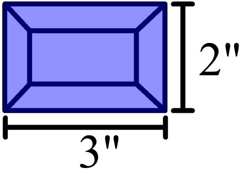 Colored Bevels - 2x3 Bevels - Box of 30 - BLUE