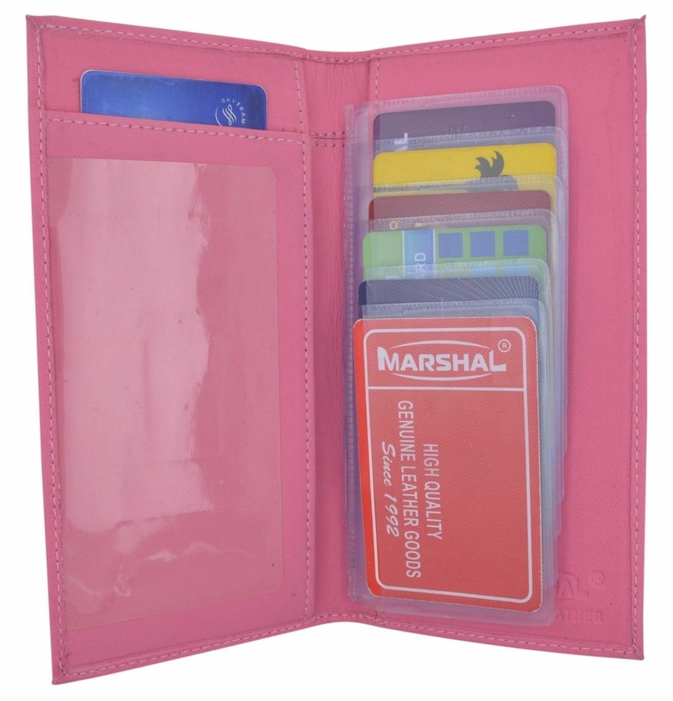 Genuine Leather PLAIN Checkbook Cover Pink NEW!!!
