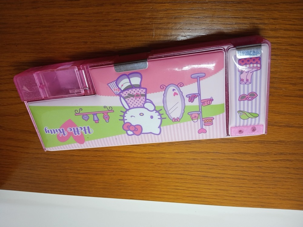 Hello Kitty Pencil Case Soft Puffy Double-sided Dual Sharpener plus bonus Pencil