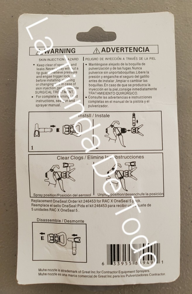 REVERSIBLE SPRAY TIP FOR Airless SPRAY GUN