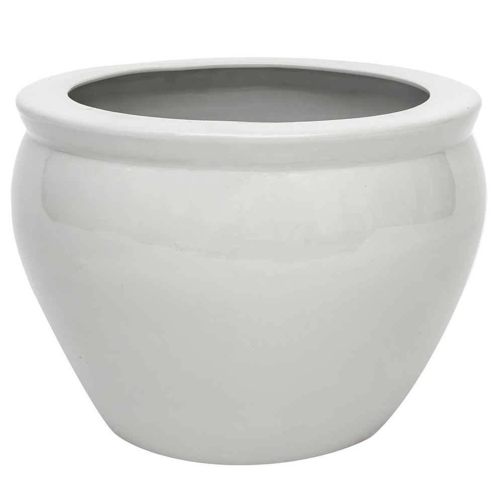 16" White Porcelain Fishbowl