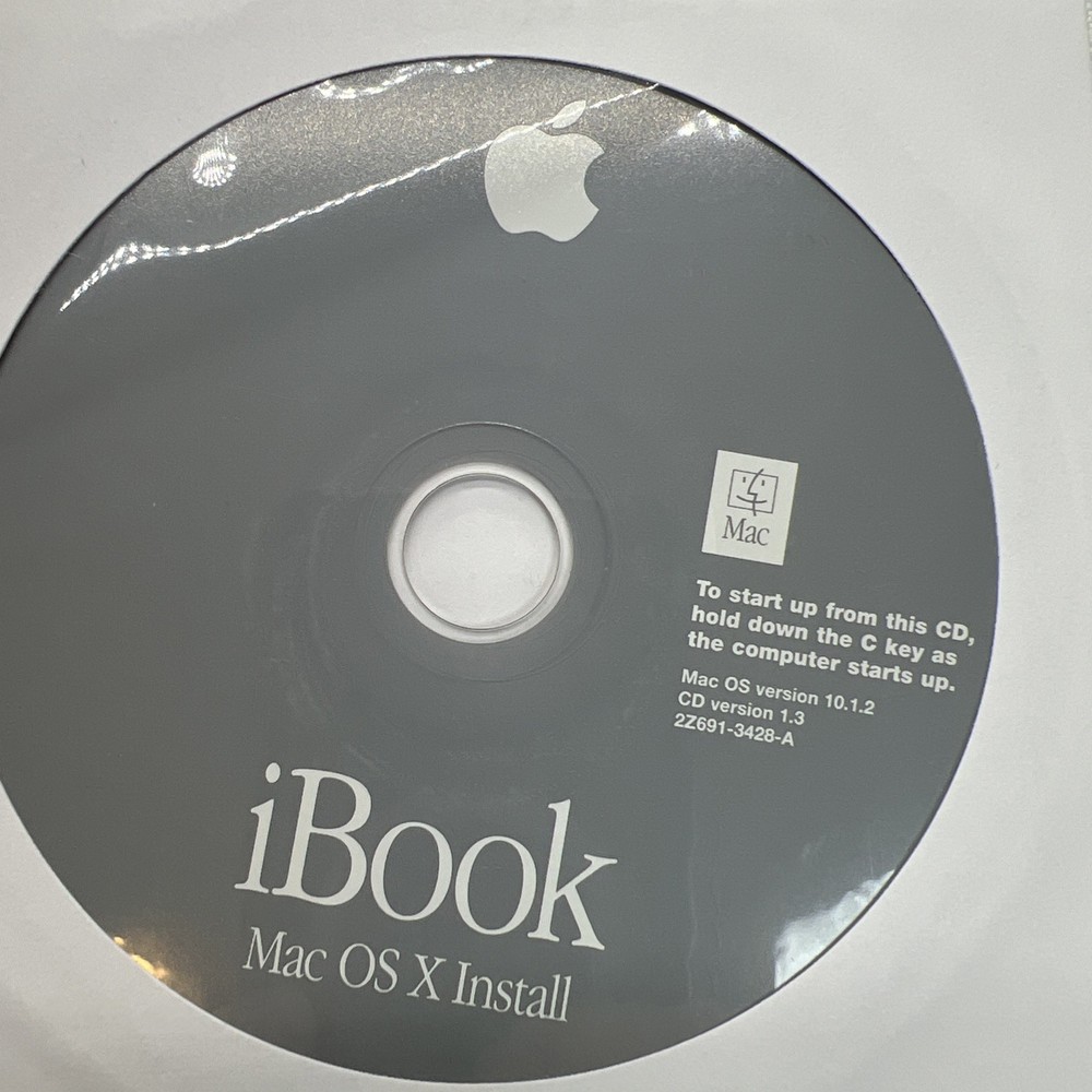 Apple iBook Install Disks Mac OS 10.1.2 + Software Restore + Hardware Test
