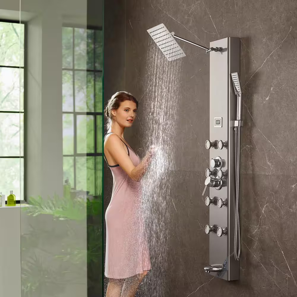 Shower Panel System 5 Shower Modes Digital Display Shower Panel Tower 8 Massage