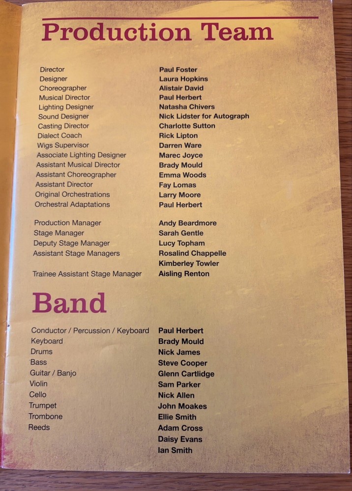 Annie Get Your Gun Crucible Theatre Sheffield Programme Dec 2016