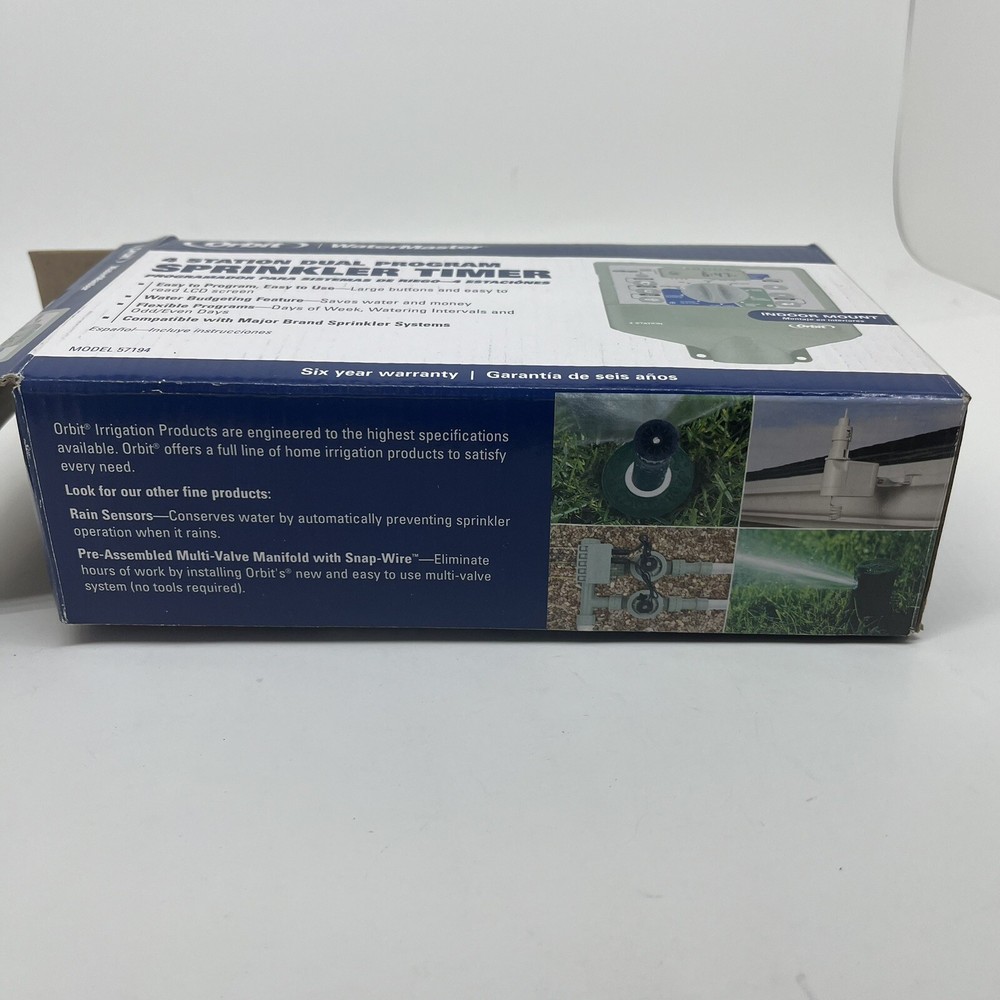 ORBIT WaterMaster 4 Station Dual Program SPRINKLE TIMER 57194