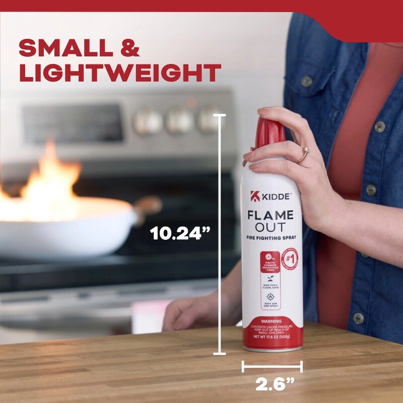 Kidde Flame Out Fire Extinguisher, Aerosol Spray