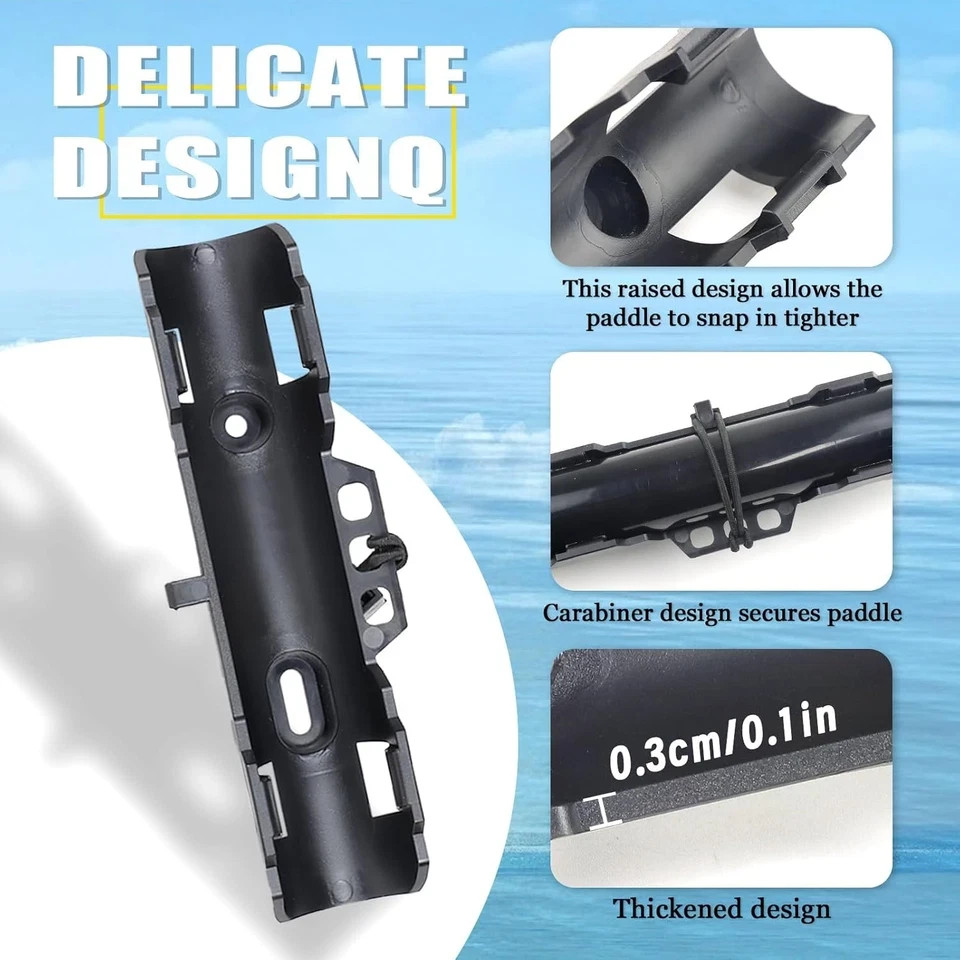 Kayak Paddle Holder with 2-Point Locking System for Standard Paddles