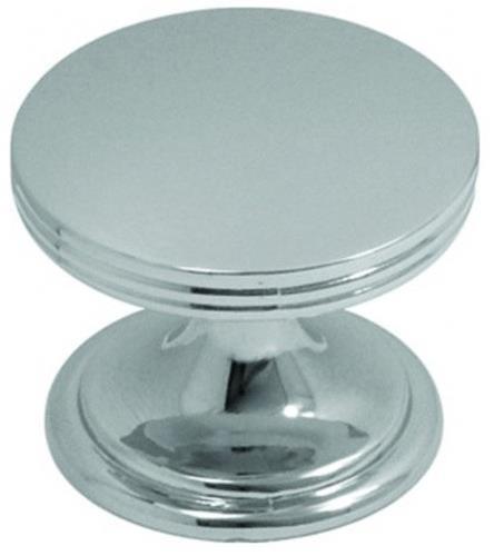 (5 Pack) 1-3/8 inch Diner Knob Chrome