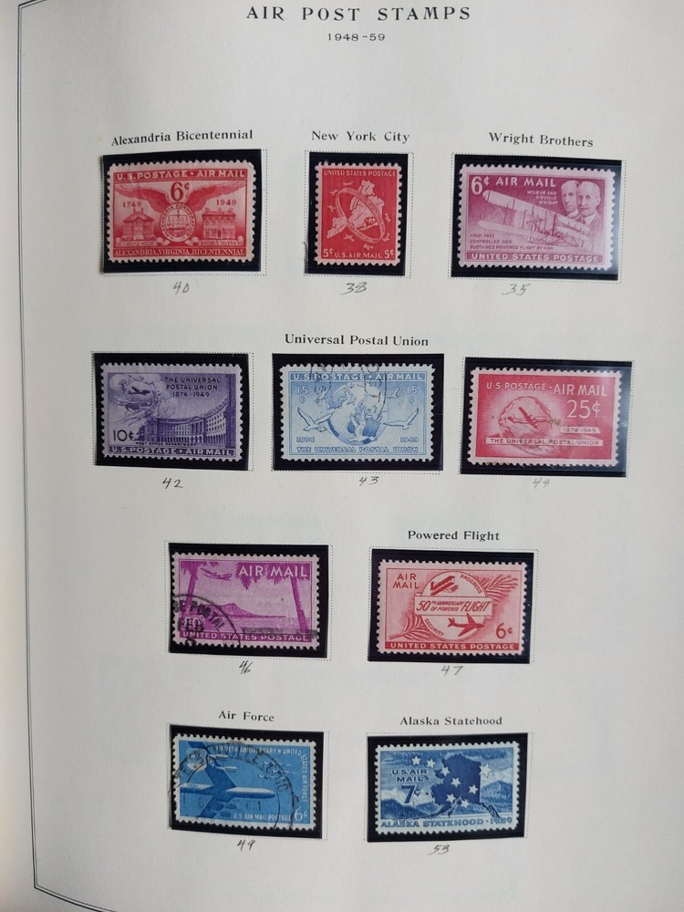 US AIR MAIL STAMPS C23 THRU C56