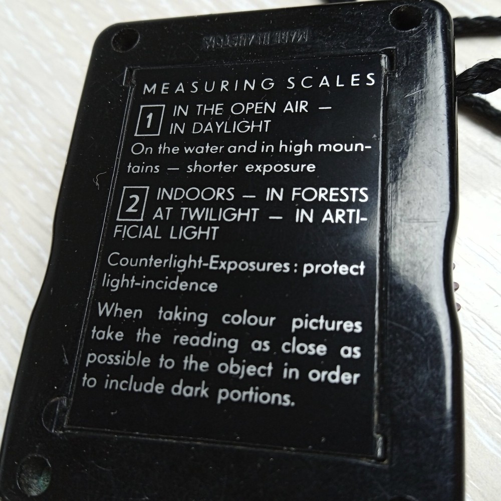 PLEX Camera Light Exposure Meter Working Vintage #0170