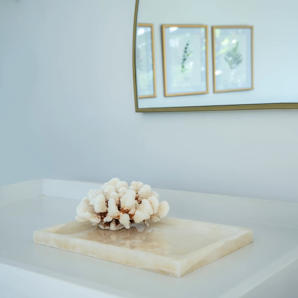 Handmade Onyx Marble Vanity Tray | Rectangular Table Organizer | Each Piece Gift