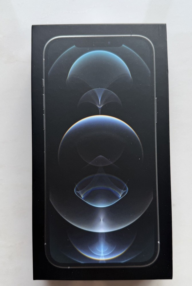EMPTY iPhone 12 Pro Max silver Box Only – No Phone – Original Packaging