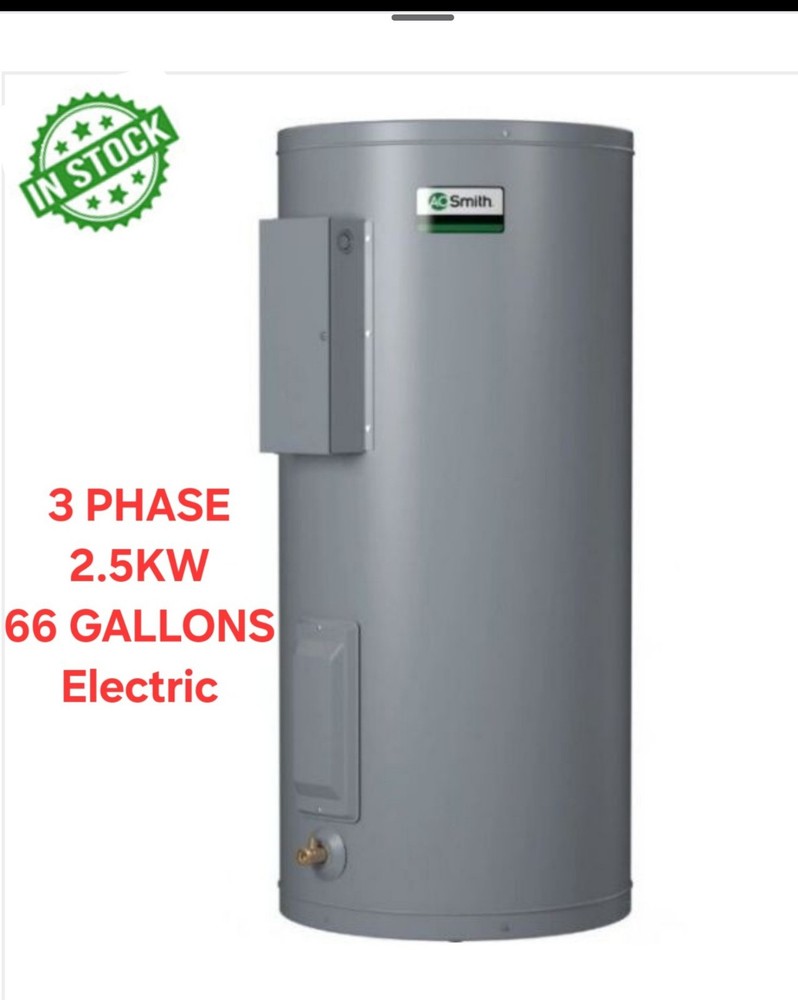 AO Smith DURA-POWER DEN-66 110 2.5KW 66G 3Phas Commercial Electric Water Heater