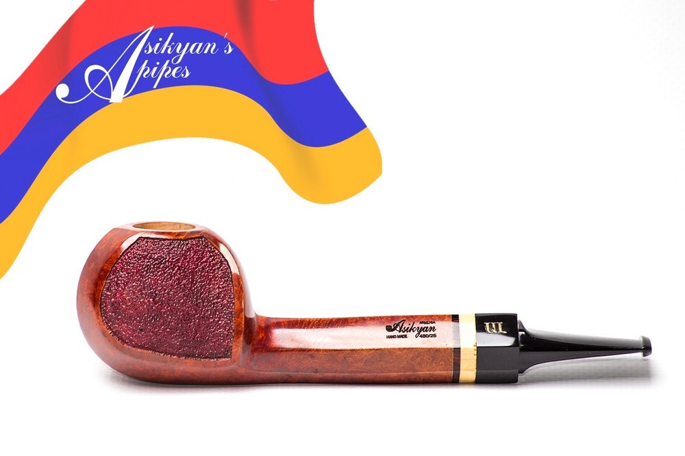 Asikyan Pipe #480/25 Blowfish Rusticated/Smooth Hand Made