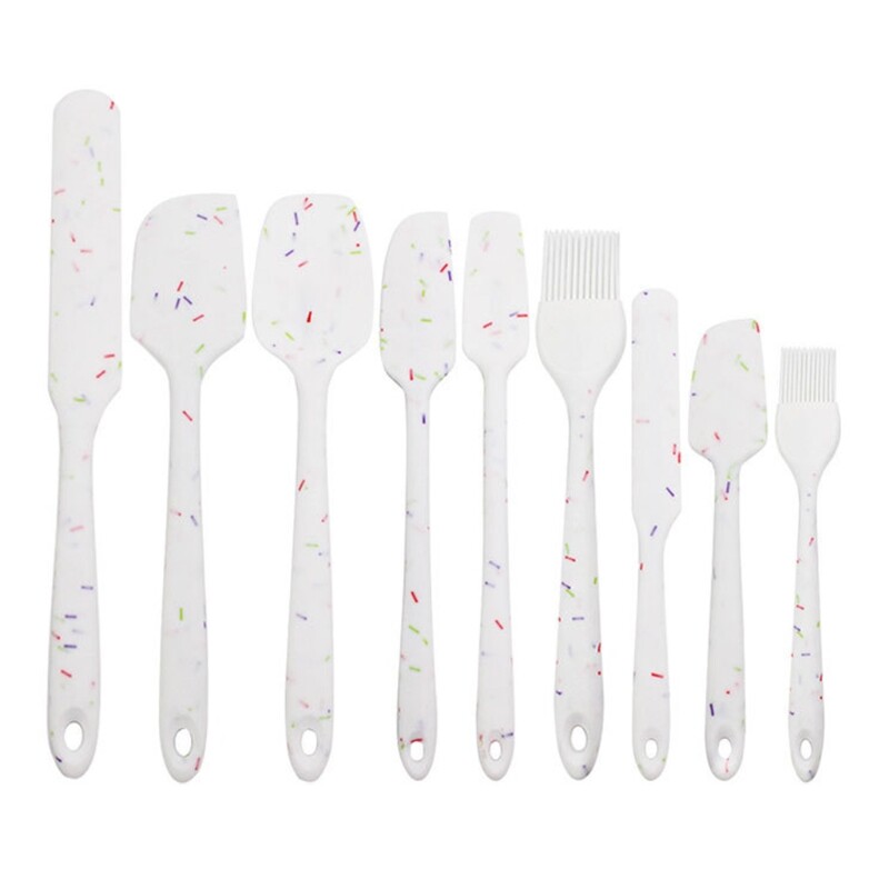9/1 Pack Silicone Spatula Set Non-Stick Silicone Kitchen Spatula Baking Tools