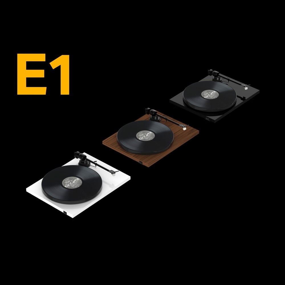Pro-Ject E1 Phono Plug & Play Turntable with Built-in Phono Satin White