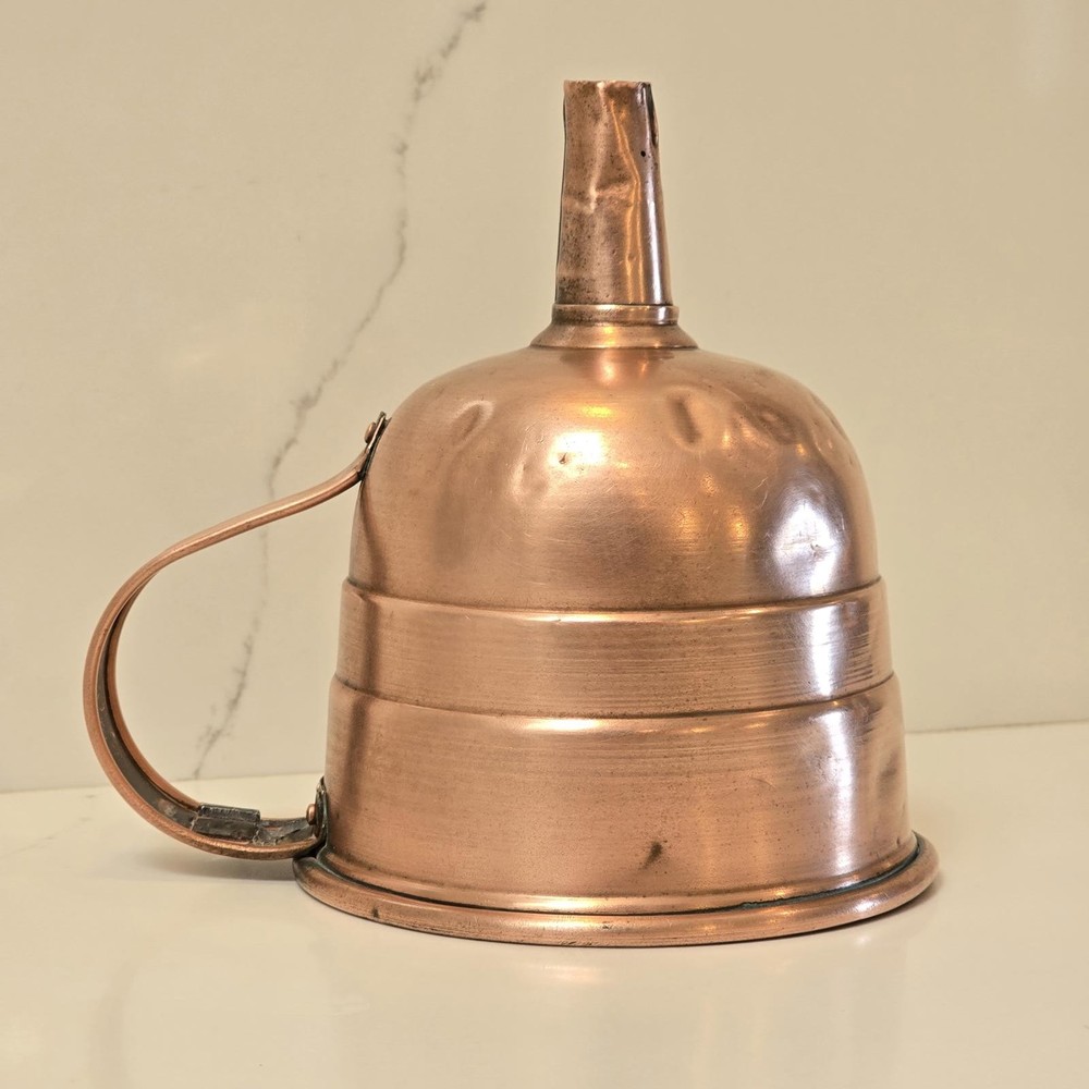 Vintage Copper Funnel with Handle