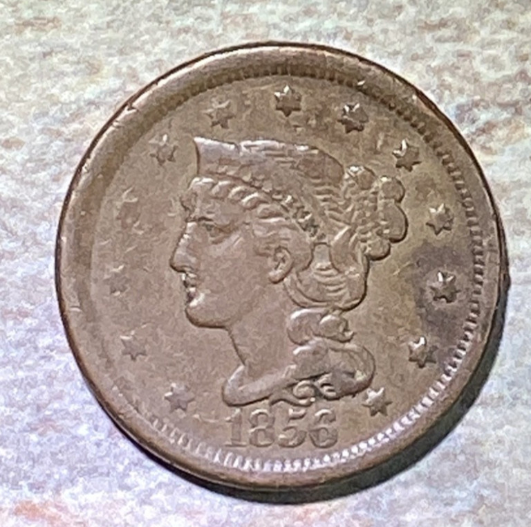 1856 matron head large cent