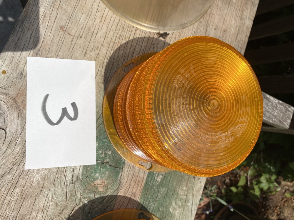 Mallimar 202A Strobe Light Lenses. 3 available. All great shape.