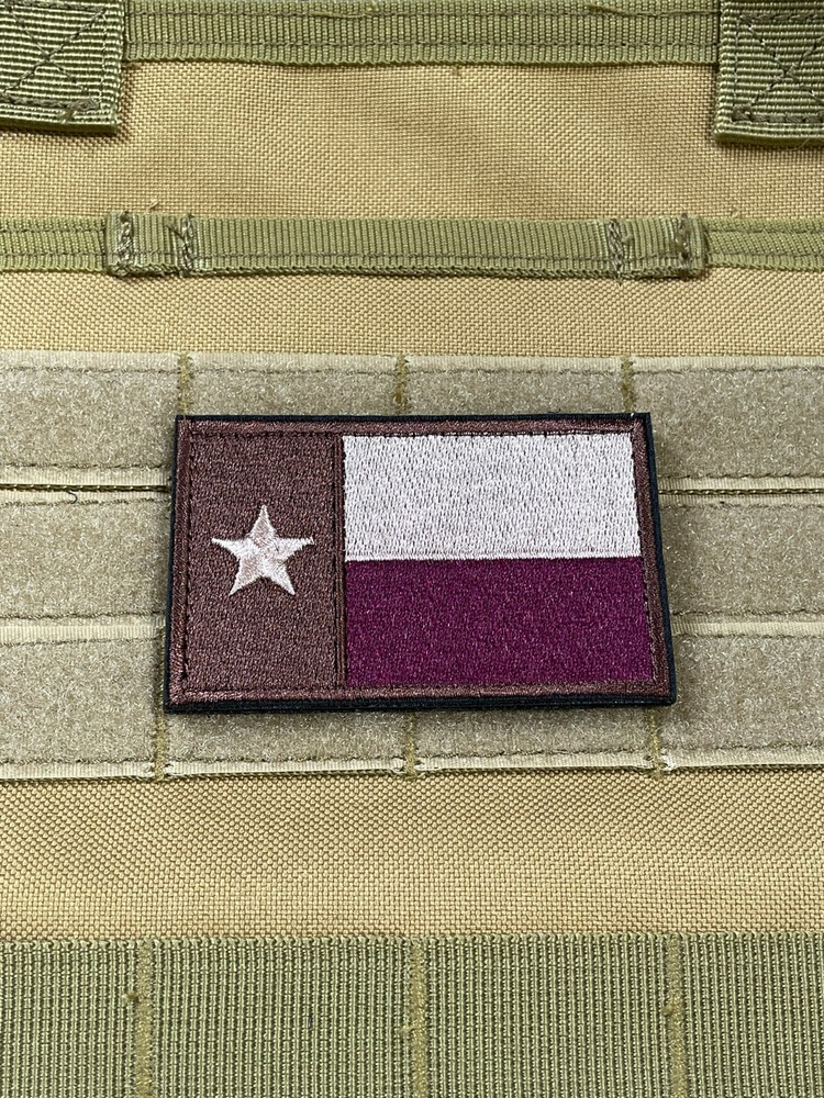Teax Flag Patch Tactical Military Morale Hook Loop backed