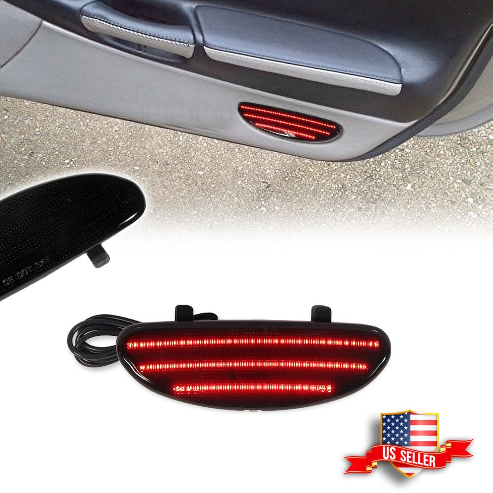 Smoked Red LED Inner Door Panel Reflector Plate Light For Corvette 1997-2004 C5