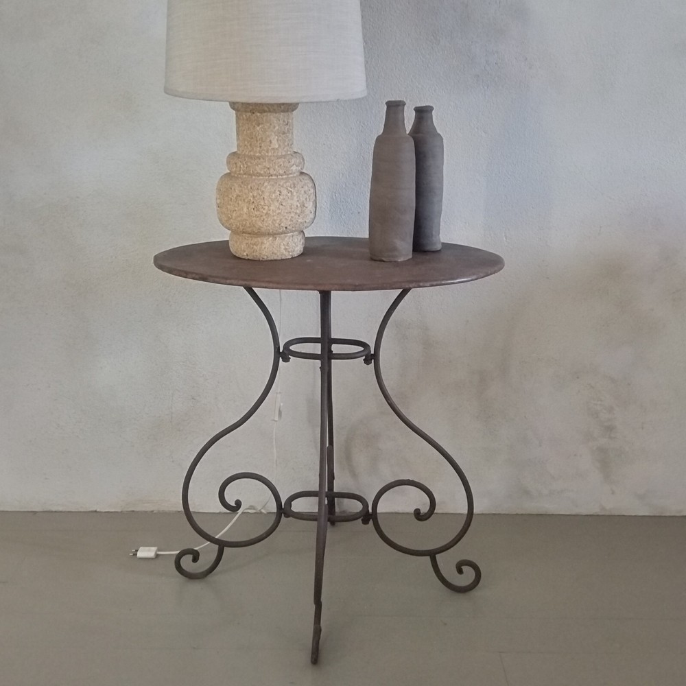 French wrought iron garden table