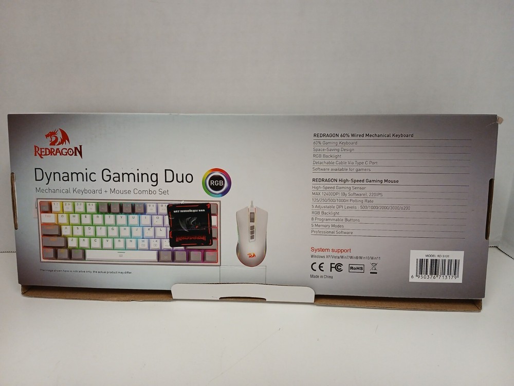 Redragon S131 Dynamic Gaming Duo Mechanical Keyboard *Missing Mouse*