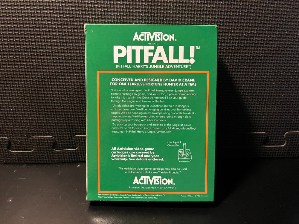 1982 Activision Pitfall - Empty custom design display box