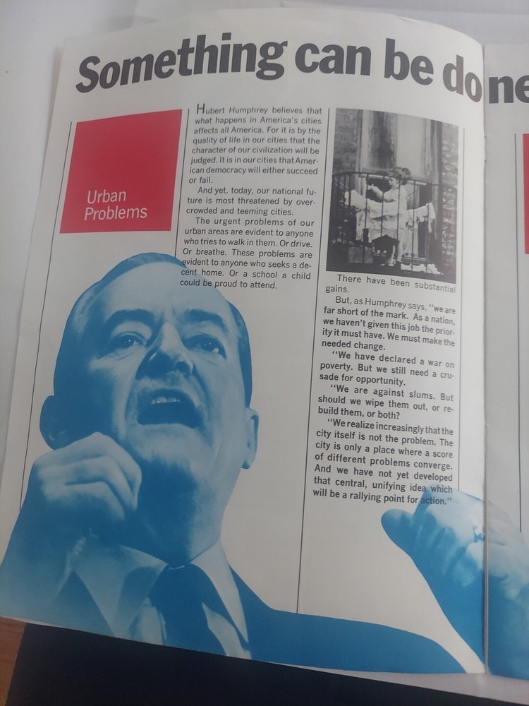 Hubert Humphrey Marshall Plan For Cities Large Format Pamphlet