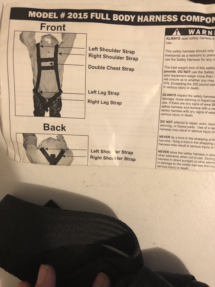 USMC Primal Vantage Co. Full Body Harness Components Model #2015 NEVER USED!