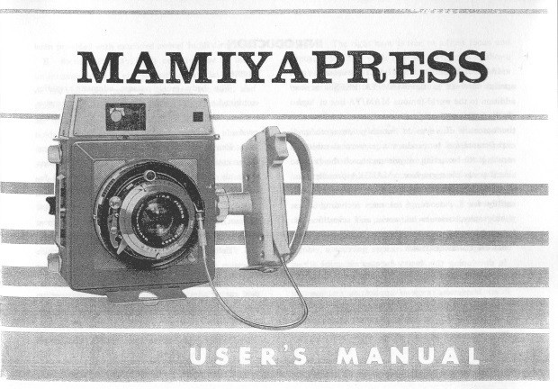 Mamiya Press Instruction Manual Reprint