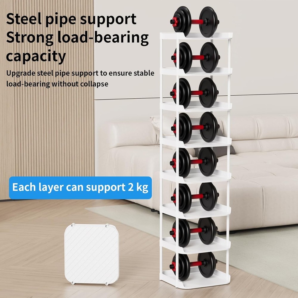 Narrow Shoe Storage Rack, Compact Single Shoerack Stand for Slim Space, Stackabl