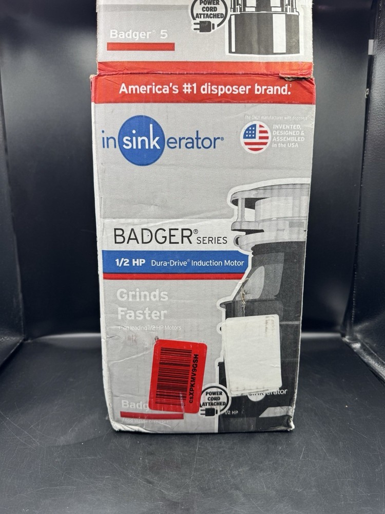 Badger 5, 1/2 HP Continuous Feed Kitchen Garbage Disposal with Power Cord