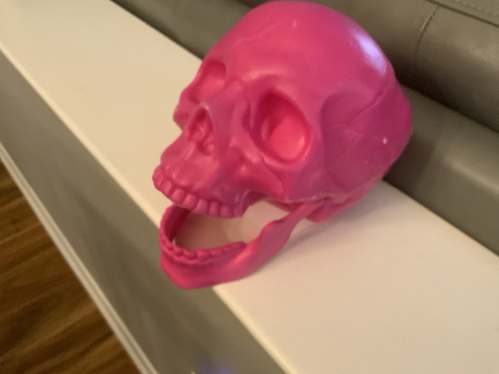Hyde & EEK 6" Pink Plastic Skull Decorative Prop Decor