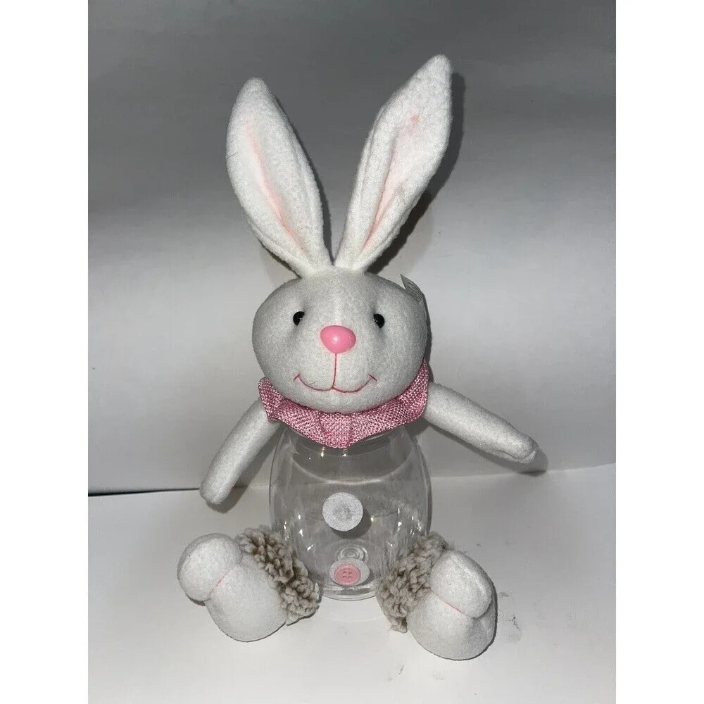 Bunny Candy Holder Pink New Missing a bottom Easter