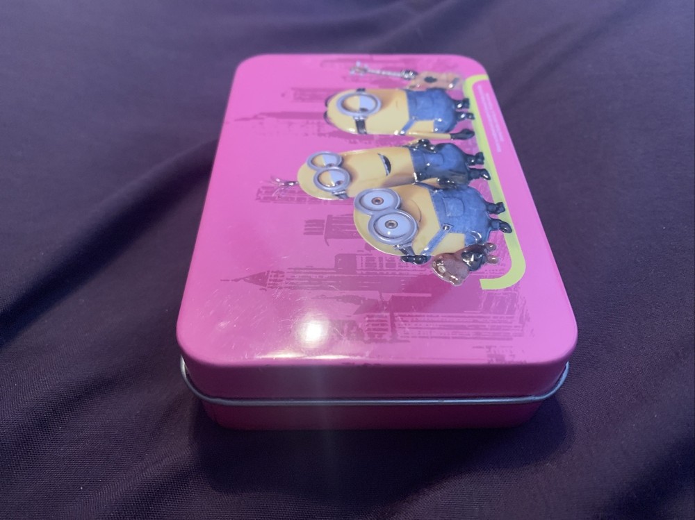 Minions Pink Tin Mini Pencil Case Ships Fast
