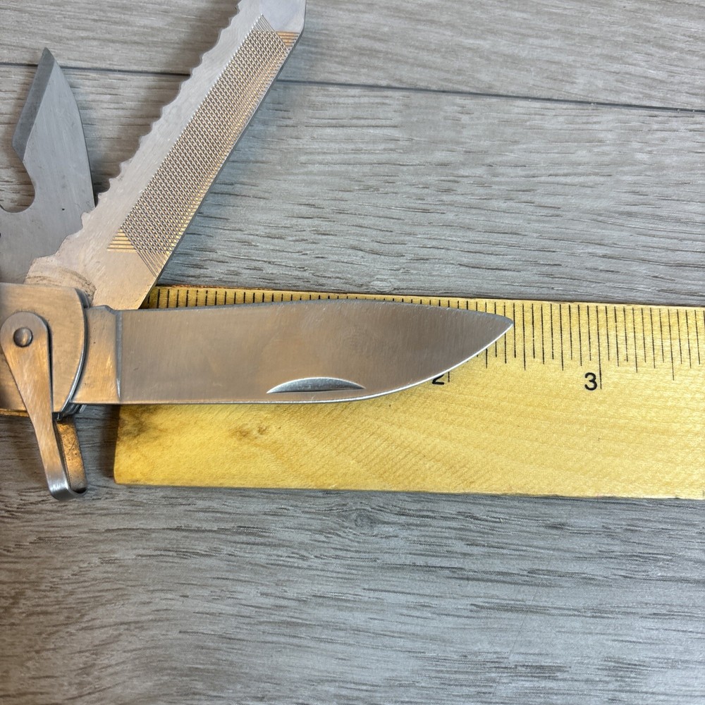 Multi Tool Stainless Steel 5 Tools Pliers Knife Screw Driver + Pouch 5” Jenzabar