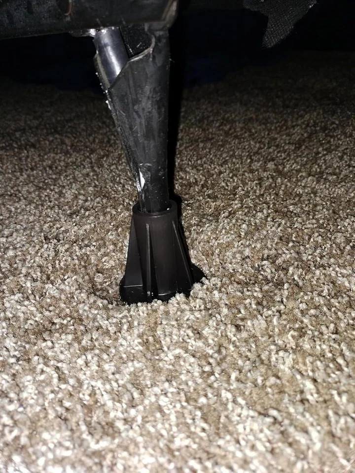 Steel Stem Bed Frame Feet to Replace Wheels. Prevent Sliding. Sturdy Bed Fram...