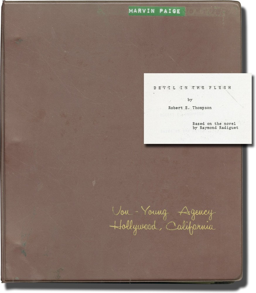 Thomas E Thompson DEVIL IN THE FLESH Original screenplay for an #140079