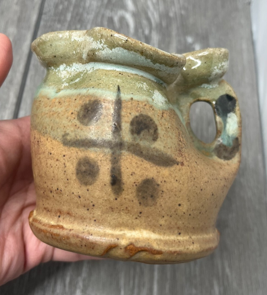 Lot/2 Art Pottery Creamer & Small Pitcher