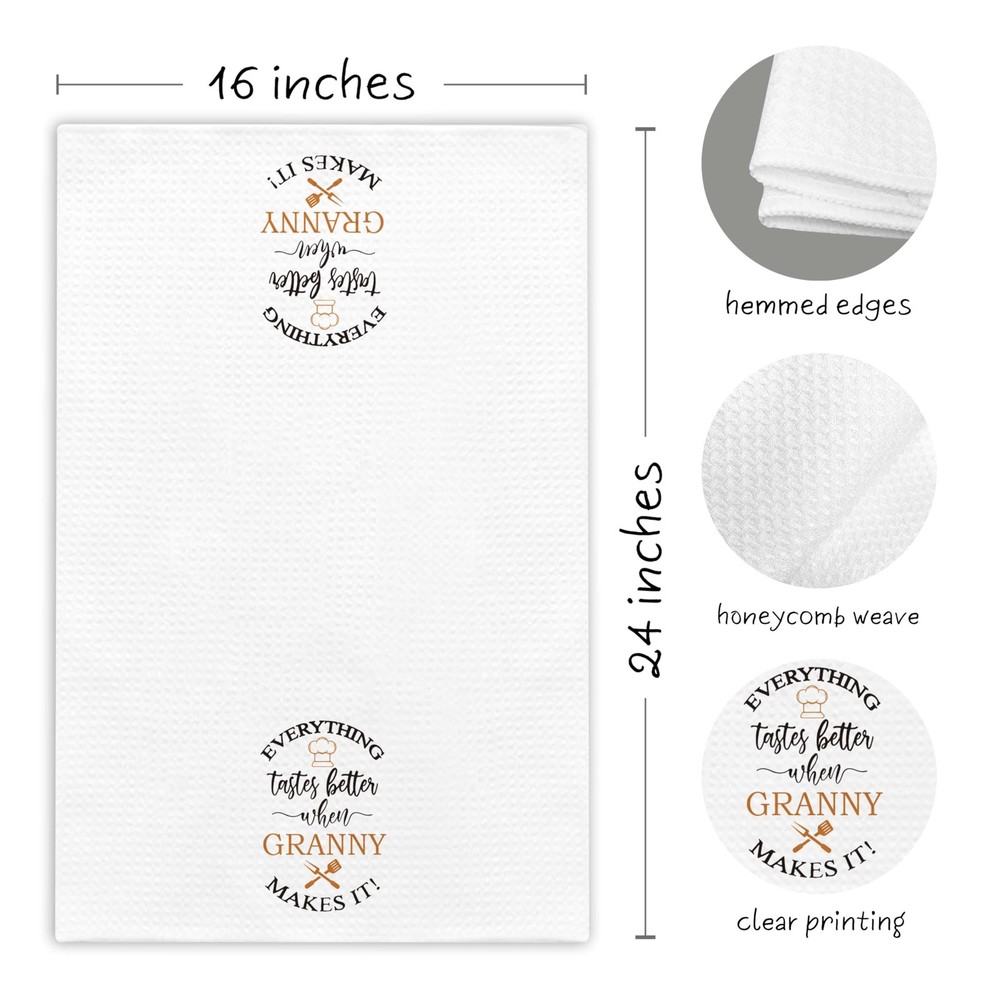 16x24 Inch Everything Tastes Better When Granny Make It Decorative Kitchen Towel