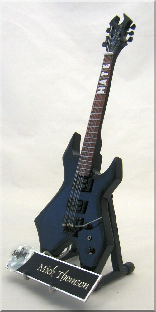 MICK THOMSON Miniature Guitar HATE Slipknot w/ Guitar Pick