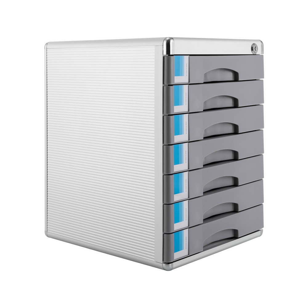 Rectangular Document Storage Box 7 Compartments Drawer Desktop File Organizer